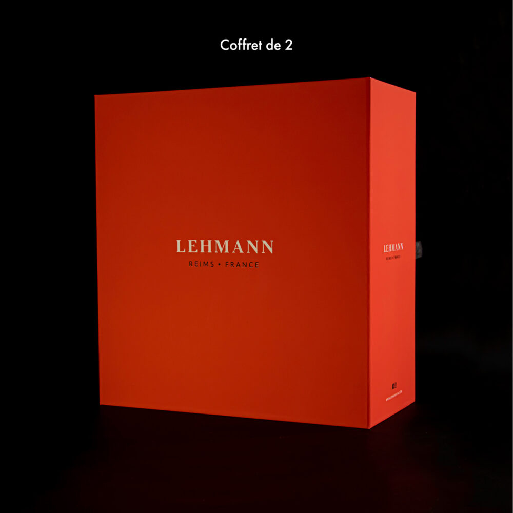 Lehmann red gift box for two glasses