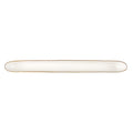 Santa Barbara Design Studio white ceramic olive boat with gold rim